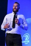 6 May 2025; Energia Supporters Player of the Year RG Snyman is interviewed during the Leinster Rugby awards ball 2025 at O'Reilly Hall in UCD, Dublin. Photo by Brendan Moran/Sportsfile