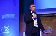 6 May 2025; Guinness Hall of Fame award winner Brian O'Driscoll is interviewed during the Leinster Rugby awards ball 2025 at O'Reilly Hall in UCD, Dublin. Photo by Brendan Moran/Sportsfile
