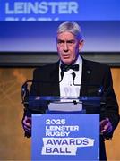 6 May 2025; Leinster Rugby president Declan Gardiner during the Leinster Rugby awards ball 2025 at O'Reilly Hall in UCD, Dublin. Photo by Brendan Moran/Sportsfile