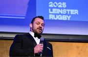 6 May 2025; Cian Healy is interviewed during the Leinster Rugby awards ball 2025 at O'Reilly Hall in UCD, Dublin. Photo by Brendan Moran/Sportsfile
