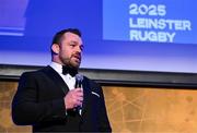 6 May 2025; Cian Healy is interviewed during the Leinster Rugby awards ball 2025 at O'Reilly Hall in UCD, Dublin. Photo by Brendan Moran/Sportsfile