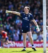 4 May 2025; Clare goalkeeper Eamon Tubridy during the Munster GAA Football Senior Championship final match between Kerry and Clare at Fitzgerald Stadium in Killarney, Kerry. Photo by Piaras Ó Mídheach/Sportsfile