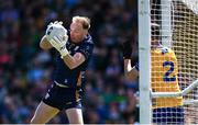 4 May 2025; Clare goalkeeper Eamon Tubridy during the Munster GAA Football Senior Championship final match between Kerry and Clare at Fitzgerald Stadium in Killarney, Kerry. Photo by Piaras Ó Mídheach/Sportsfile