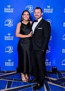 6 May 2025; Cian Healy and his wife Laura Smith during the Leinster Rugby awards ball 2025 at O'Reilly Hall in UCD, Dublin. Photo by Brendan Moran/Sportsfile