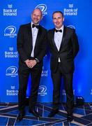 6 May 2025; Alan Connolly, left, and Fintan McGrogan during the Leinster Rugby awards ball 2025 at O'Reilly Hall in UCD, Dublin. Photo by Brendan Moran/Sportsfile