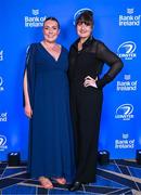6 May 2025; Lisa, left, and April McEntee during the Leinster Rugby awards ball 2025 at O'Reilly Hall in UCD, Dublin. Photo by Brendan Moran/Sportsfile