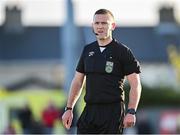 2 May 2025; Referee Paul Norton during the SSE Airtricity Men's Premier Division match between Sligo Rovers and Drogheda United at The Showgrounds in Sligo. Photo by Piaras Ó Mídheach/Sportsfile
