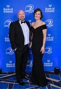 6 May 2025; Noelle and Jim Bastick on arrival the Leinster Rugby awards ball 2025 at O'Reilly Hall in UCD, Dublin. Photo by Brendan Moran/Sportsfile
