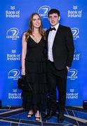 6 May 2025; Laoise Geraghty and Cormac Foley on arrival at the Leinster Rugby awards ball 2025 at O'Reilly Hall in UCD, Dublin. Photo by Brendan Moran/Sportsfile
