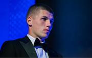 6 May 2025; Sam Prendergast during the Leinster Rugby awards ball 2025 at O'Reilly Hall in UCD, Dublin. Photo by Brendan Moran/Sportsfile