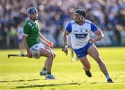 3 May 2025; Iarlaith Daly of Waterford gets away from Shane O'Brien of Limerick during the Munster GAA Hurling Senior Championship Round 3 match between Waterford and Limerick at Walsh Park in Waterford. Photo by Piaras Ó Mídheach/Sportsfile