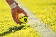 3 May 2025; A general view of a sliotar before a sideline cut during the Munster GAA Hurling Senior Championship Round 3 match between Waterford and Limerick at Walsh Park in Waterford. Photo by Piaras Ó Mídheach/Sportsfile