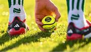 3 May 2025; A general view of a sliotar before a sideline cut during the Munster GAA Hurling Senior Championship Round 3 match between Waterford and Limerick at Walsh Park in Waterford. Photo by Piaras Ó Mídheach/Sportsfile