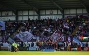 5 May 2025; The Galway United team pose for a team photo in front of their supporters before the SSE Airtricity Men's Premier Division match between Galway United and Bohemians at Eamonn Deacy Park in Galway. Photo by Brendan Moran/Sportsfile