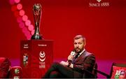 8 May 2025; British & Irish Lions CEO Ben Calveley speaks ahead of the British & Irish Lions Squad and Captain announcement for the 2025 Tour of Australia at Indigo at The O2 in London, England. Photo by Ben McShane/Sportsfile
