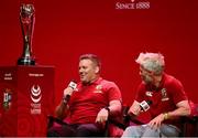 8 May 2025; British & Irish Lions Assistant coach John Fogarty, left, and Head of Athletic Performance Aled Walters, during the British & Irish Lions Squad and Captain announcement for the 2025 Tour of Australia at Indigo at The O2 in London, England. Photo by Ben McShane/Sportsfile