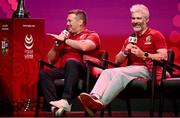 8 May 2025; British & Irish Lions Assistant coach John Fogarty, left, and Head of Athletic Performance Aled Walters, during the British & Irish Lions Squad and Captain announcement for the 2025 Tour of Australia at Indigo at The O2 in London, England. Photo by Ben McShane/Sportsfile