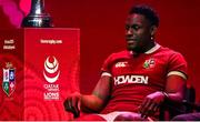 8 May 2025; British & Irish Lions captain Maro Itoje during the British & Irish Lions Squad and Captain announcement for the 2025 Tour of Australia at Indigo at The O2 in London, England. Photo by Ben McShane/Sportsfile