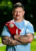 8 May 2025; Andrew Porter of Leinster poses for portrait with the Lions jersey at Leinster Rugby HQ in Dublin after being named in the British & Irish Lions Squad for the 2025 Tour of Australia. Photo by Brendan Moran/Sportsfile