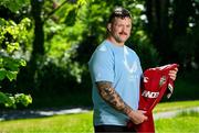 8 May 2025; Andrew Porter of Leinster poses for portrait with the Lions jersey at Leinster Rugby HQ in Dublin after being named in the British & Irish Lions Squad for the 2025 Tour of Australia. Photo by Brendan Moran/Sportsfile