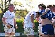 9 May 2025; Harry Sheridan of Ulster A celebrates during the Interprovincial &quot;A&quot; Rugby match between Leinster A and Ulster A at Castle Avenue in Dublin. Photo by Piaras Ó Mídheach/Sportsfile