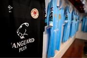 9 May 2025; A general view inside the St Patrick's Athletic dressing room before the SSE Airtricity Men's Premier Division match between Shelbourne and St Patrick's Athletic at Tolka Park in Dublin. Photo by Stephen McCarthy/Sportsfile