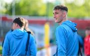 9 May 2025; Mason Melia of St Patrick's Athletic arrives for the SSE Airtricity Men's Premier Division match between Shelbourne and St Patrick's Athletic at Tolka Park in Dublin. Photo by Stephen McCarthy/Sportsfile
