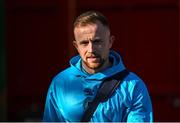 9 May 2025; Sean Hoare of St Patrick's Athletic arrives for the SSE Airtricity Men's Premier Division match between Shelbourne and St Patrick's Athletic at Tolka Park in Dublin. Photo by Stephen McCarthy/Sportsfile