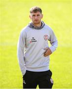 9 May 2025; Ronan Boyce of Derry City before the SSE Airtricity Men's Premier Division match between Cork City and Derry City at Turner's Cross in Cork. Photo by Michael P Ryan/Sportsfile