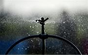 9 May 2025; A sprinkler waters the pitch before the SSE Airtricity Men's First Division match between Dundalk and Bray Wanderers at Oriel Park in Dundalk, Louth. Photo by Tyler Miller/Sportsfile