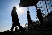 9 May 2025; Bray Wanderers players inspect the pitch before the SSE Airtricity Men's First Division match between Dundalk and Bray Wanderers at Oriel Park in Dundalk, Louth. Photo by Tyler Miller/Sportsfile