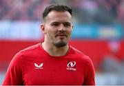9 May 2025; Jacob Stockdale of Ulster before the United Rugby Championship match between Munster and Ulster at Thomond Park in Limerick. Photo by Brendan Moran/Sportsfile