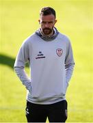 9 May 2025; Robbie Benson of Derry City before the SSE Airtricity Men's Premier Division match between Cork City and Derry City at Turner's Cross in Cork. Photo by Michael P Ryan/Sportsfile