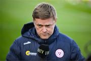 9 May 2025; Shelbourne manager Damien Duff before the SSE Airtricity Men's Premier Division match between Shelbourne and St Patrick's Athletic at Tolka Park in Dublin. Photo by Stephen McCarthy/Sportsfile