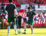 9 May 2025; Cathal O'Sullivan of Cork City warms up before the SSE Airtricity Men's Premier Division match between Cork City and Derry City at Turner's Cross in Cork. Photo by Michael P Ryan/Sportsfile