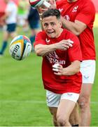 9 May 2025; Michael Lowry of Ulster during the warm-up before the United Rugby Championship match between Munster and Ulster at Thomond Park in Limerick. Photo by John Dickson/Sportsfile