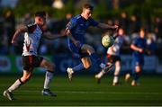 9 May 2025; Cian Doyle of Bray Wanderers in action against Eoin Kenny of Dundalk during the SSE Airtricity Men's First Division match between Dundalk and Bray Wanderers at Oriel Park in Dundalk, Louth. Photo by Tyler Miller/Sportsfile