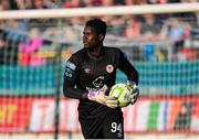 9 May 2025; St Patrick's Athletic goalkeeper Joseph Anang during the SSE Airtricity Men's Premier Division match between Shelbourne and St Patrick's Athletic at Tolka Park in Dublin. Photo by Stephen McCarthy/Sportsfile