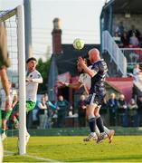 9 May 2025; Liam Boyce of Derry City heads to score his sides first goal during the SSE Airtricity Men's Premier Division match between Cork City and Derry City at Turner's Cross in Cork. Photo by Michael P Ryan/Sportsfile