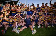 9 May 2025; Roscommon players and staff celebrates with the cup after the Electric Ireland Connacht GAA Football Minor Championship final match between Roscommon and Mayo at Hastings Insurance MacHale Park in Castlebar, Mayo. Photo by Ben McShane/Sportsfile