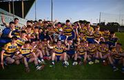 9 May 2025; Roscommon players and staff celebrates with the cup after the Electric Ireland Connacht GAA Football Minor Championship final match between Roscommon and Mayo at Hastings Insurance MacHale Park in Castlebar, Mayo. Photo by Ben McShane/Sportsfile
