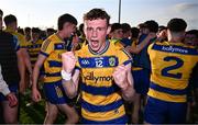 9 May 2025; Seamie Carthy of Roscommon celebrates after the Electric Ireland Connacht GAA Football Minor Championship final match between Roscommon and Mayo at Hastings Insurance MacHale Park in Castlebar, Mayo. Photo by Ben McShane/Sportsfile