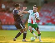 9 May 2025; Sean Murray of Cork City in action against Michael Duffy of Derry City during the SSE Airtricity Men's Premier Division match between Cork City and Derry City at Turner's Cross in Cork. Photo by Michael P Ryan/Sportsfile