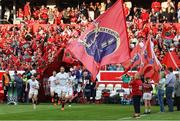 9 May 2025; Ulster captain Iain Henderson leads his side out after half-time during the United Rugby Championship match between Munster and Ulster at Thomond Park in Limerick. Photo by John Dickson/Sportsfile