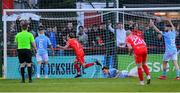 9 May 2025; Harry Wood of Shelbourne celebrates after scoring his side's first goal during the SSE Airtricity Men's Premier Division match between Shelbourne and St Patrick's Athletic at Tolka Park in Dublin. Photo by Stephen McCarthy/Sportsfile