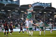9 May 2025; Lee Grace of Shamrock Rovers celebrates after scoring his side's second goal during the SSE Airtricity Men's Premier Division match between Shamrock Rovers and Drogheda United at Tallaght Stadium in Dublin. Photo by David Fitzgerald/Sportsfile