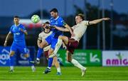 9 May 2025; Padraig Amond of Waterford in action against David Hurley of Galway United during the SSE Airtricity Men's Premier Division match between Waterford and Galway United at the Regional Sports Centre in Waterford. Photo by Matt Browne/Sportsfile