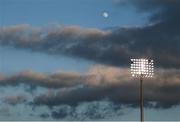 9 May 2025; The moon is seen during the SSE Airtricity Men's Premier Division match between Shamrock Rovers and Drogheda United at Tallaght Stadium in Dublin. Photo by Thomas Flinkow/Sportsfile