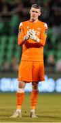 9 May 2025; A dejected Drogheda United goalkeeper Luke Dennison after his side's defeat in the SSE Airtricity Men's Premier Division match between Shamrock Rovers and Drogheda United at Tallaght Stadium in Dublin. Photo by Thomas Flinkow/Sportsfile