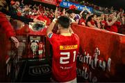 9 May 2025; Conor Murray of Munster leaves the pitch after playing his last game for Munster in Thomond Park, following the United Rugby Championship match between Munster and Ulster at Thomond Park in Limerick. Photo by Brendan Moran/Sportsfile